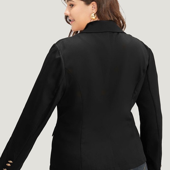 Double breasted NTW black blazer w/ gold buttons - Picture 3 of 3